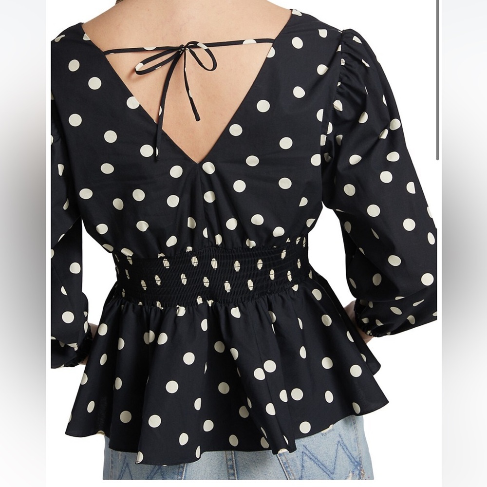 DEREK LAM 10 Crosby Savannah Cotton Peplum Top ⭐️New w/out tags!💫